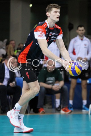  23.04.2014 RZESZOW <br />SIATKOWKA PLUS LIGA 2013/2014 MEN VOLLEYBALL POLAND POLISH PLUSLIGA LEAGUE SEASON 2013/2014 RUNDA PLAY-OFF FINAL - 2. MECZ<br />MECZ ASSECO RESOVIA - PGE SKRA BELCHATOW<br />N/Z PIOTR NOWAKOWSKI SYLWETKA <br /> 