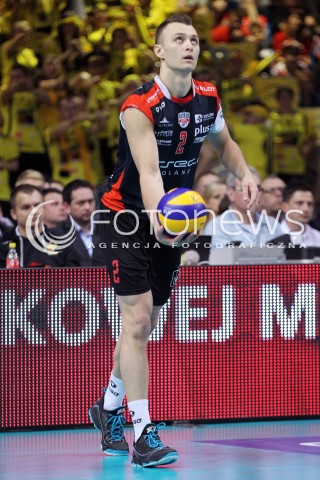  23.04.2014 RZESZOW <br />SIATKOWKA PLUS LIGA 2013/2014 MEN VOLLEYBALL POLAND POLISH PLUSLIGA LEAGUE SEASON 2013/2014 RUNDA PLAY-OFF FINAL - 2. MECZ<br />MECZ ASSECO RESOVIA - PGE SKRA BELCHATOW<br />N/Z PAUL LOTMAN SYLWETKA <br /> 