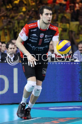  23.04.2014 RZESZOW <br />SIATKOWKA PLUS LIGA 2013/2014 MEN VOLLEYBALL POLAND POLISH PLUSLIGA LEAGUE SEASON 2013/2014 RUNDA PLAY-OFF FINAL - 2. MECZ<br />MECZ ASSECO RESOVIA - PGE SKRA BELCHATOW<br />N/Z FABIAN DRZYZGA SYLWETKA <br /> 
