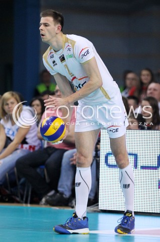  23.04.2014 RZESZOW <br />SIATKOWKA PLUS LIGA 2013/2014 MEN VOLLEYBALL POLAND POLISH PLUSLIGA LEAGUE SEASON 2013/2014 RUNDA PLAY-OFF FINAL - 2. MECZ<br />MECZ ASSECO RESOVIA - PGE SKRA BELCHATOW<br />N/Z MARIUSZ WLAZLY SYLWETKA <br /> 