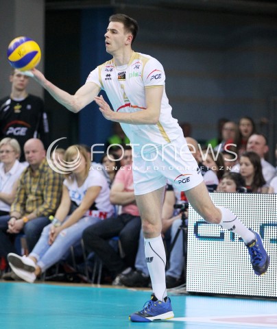  23.04.2014 RZESZOW <br />SIATKOWKA PLUS LIGA 2013/2014 MEN VOLLEYBALL POLAND POLISH PLUSLIGA LEAGUE SEASON 2013/2014 RUNDA PLAY-OFF FINAL - 2. MECZ<br />MECZ ASSECO RESOVIA - PGE SKRA BELCHATOW<br />N/Z MARIUSZ WLAZLY SYLWETKA <br /> 
