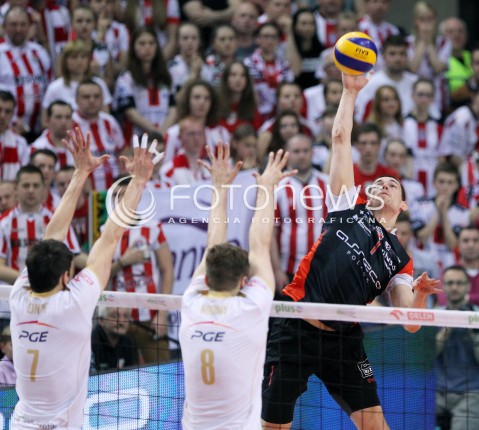  23.04.2014 RZESZOW <br />SIATKOWKA PLUS LIGA 2013/2014 MEN VOLLEYBALL POLAND POLISH PLUSLIGA LEAGUE SEASON 2013/2014 RUNDA PLAY-OFF FINAL - 2. MECZ<br />MECZ ASSECO RESOVIA - PGE SKRA BELCHATOW<br />N/Z DAWID KONARSKI <br /> 