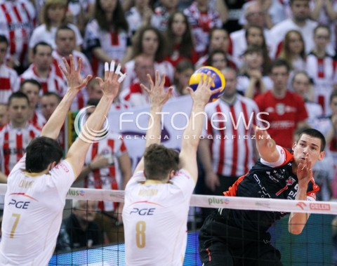  23.04.2014 RZESZOW <br />SIATKOWKA PLUS LIGA 2013/2014 MEN VOLLEYBALL POLAND POLISH PLUSLIGA LEAGUE SEASON 2013/2014 RUNDA PLAY-OFF FINAL - 2. MECZ<br />MECZ ASSECO RESOVIA - PGE SKRA BELCHATOW<br />N/Z DAWID KONARSKI <br /> 