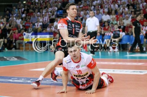  23.04.2014 RZESZOW <br />SIATKOWKA PLUS LIGA 2013/2014 MEN VOLLEYBALL POLAND POLISH PLUSLIGA LEAGUE SEASON 2013/2014 RUNDA PLAY-OFF FINAL - 2. MECZ<br />MECZ ASSECO RESOVIA - PGE SKRA BELCHATOW<br />N/Z KRZYSZTOF IGNACZAK JOCHEN SCHOPS ZLOSC EMOCJE SMUTEK PORAZKA PRZEGRANA<br /> 