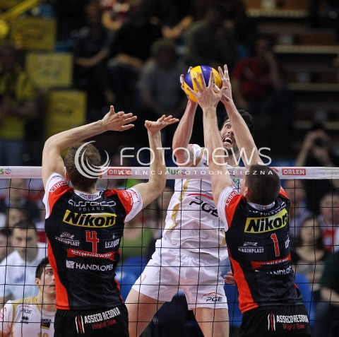  23.04.2014 RZESZOW <br />SIATKOWKA PLUS LIGA 2013/2014 MEN VOLLEYBALL POLAND POLISH PLUSLIGA LEAGUE SEASON 2013/2014 RUNDA PLAY-OFF FINAL - 2. MECZ<br />MECZ ASSECO RESOVIA - PGE SKRA BELCHATOW<br />N/Z FACUNDO CONTE <br /> 