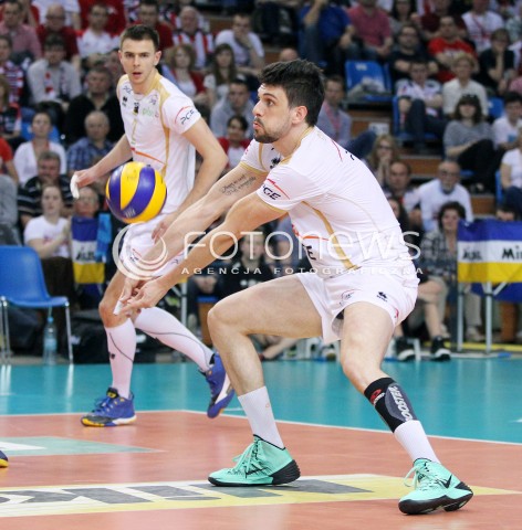  23.04.2014 RZESZOW <br />SIATKOWKA PLUS LIGA 2013/2014 MEN VOLLEYBALL POLAND POLISH PLUSLIGA LEAGUE SEASON 2013/2014 RUNDA PLAY-OFF FINAL - 2. MECZ<br />MECZ ASSECO RESOVIA - PGE SKRA BELCHATOW<br />N/Z FACUNDO CONTE MARIUSZ WLAZLY <br /> 