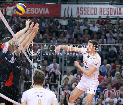  23.04.2014 RZESZOW <br />SIATKOWKA PLUS LIGA 2013/2014 MEN VOLLEYBALL POLAND POLISH PLUSLIGA LEAGUE SEASON 2013/2014 RUNDA PLAY-OFF FINAL - 2. MECZ<br />MECZ ASSECO RESOVIA - PGE SKRA BELCHATOW<br />N/Z MARIUSZ WLAZLY <br /> 