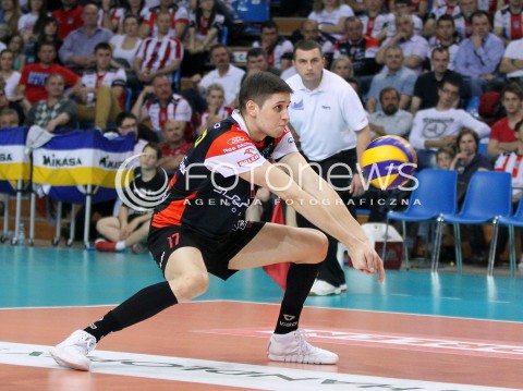  23.04.2014 RZESZOW <br />SIATKOWKA PLUS LIGA 2013/2014 MEN VOLLEYBALL POLAND POLISH PLUSLIGA LEAGUE SEASON 2013/2014 RUNDA PLAY-OFF FINAL - 2. MECZ<br />MECZ ASSECO RESOVIA - PGE SKRA BELCHATOW<br />N/Z NIKOLAY PENCZEV PENCHEV SYLWETKA <br /> 