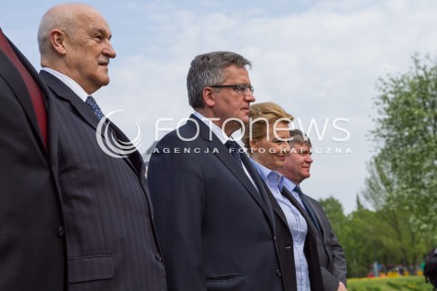  24.04.2014 LODZ WIZYTA PARY PREZYDENCKIEJ W LODZI Z OKAZJI 100 URODZIN JANA KARSKIEGO N/Z PREZYDENT BRONISLAW KOMOROWSKI HANNA ZDANOWSKA JERZY KROPIWNICKI  