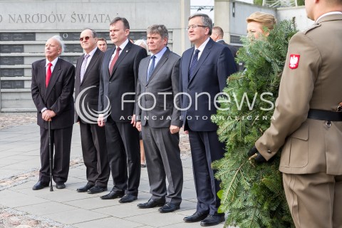  24.04.2014 LODZ WIZYTA PARY PREZYDENCKIEJ W LODZI Z OKAZJI 100 URODZIN JANA KARSKIEGO N/Z   