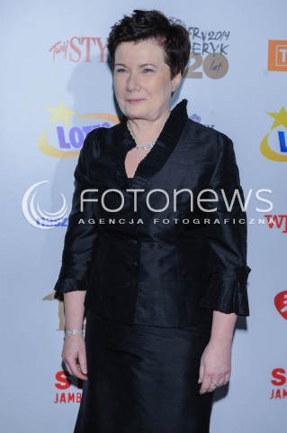  24.04.2014 WARSZAWA <br />GALA FRYDERYKI 2014 W SALI KONGRESOWEJ<br />N/Z HANNA GRONKIEWICZ-WALTZ<br /> 