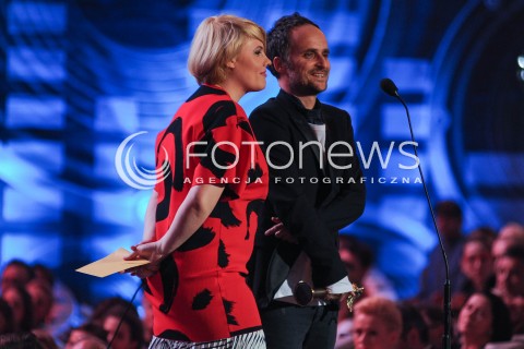  24.04.2014 WARSZAWA <br />GALA FRYDERYKI 2014 W SALI KONGRESOWEJ<br />N/Z ANIA DABROWSKA ARTUR ROJEK<br /> 