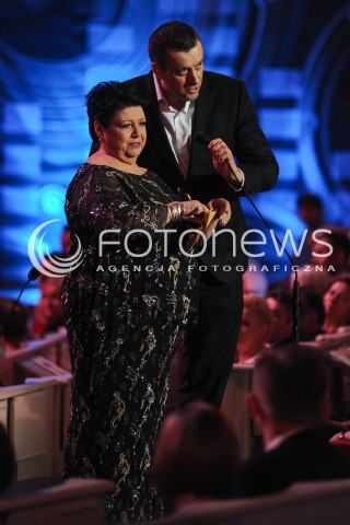  24.04.2014 WARSZAWA <br />GALA FRYDERYKI 2014 W SALI KONGRESOWEJ<br />N/Z TYMON TYMANSKI EWA BEM<br /> 