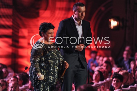  24.04.2014 WARSZAWA <br />GALA FRYDERYKI 2014 W SALI KONGRESOWEJ<br />N/Z TYMON TYMANSKI EWA BEM<br /> 