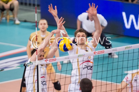  27.04.2014 BELCHATOW<br />
SIATKOWKA PLUS LIGA 2013/2014 MEN VOLLEYBALL POLAND POLISH PLUSLIGA LEAGUE SEASON 2013/2014 RUNDA PLAY-OFF FINAL - MECZ NR 3<br />
MECZ PGE SKRA BELCHATOW - ASSECO RESOVIA<br />
N/Z KAROL KLOS MARIUSZ WLAZLY<br />
 