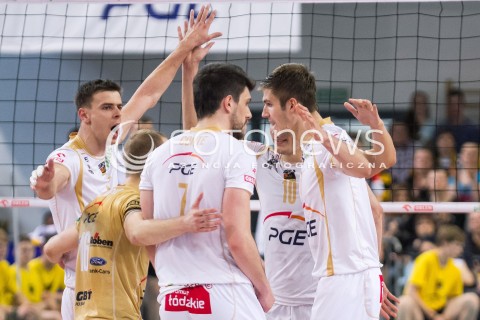  27.04.2014 BELCHATOW<br /><br />SIATKOWKA PLUS LIGA 2013/2014 MEN VOLLEYBALL POLAND POLISH PLUSLIGA LEAGUE SEASON 2013/2014 RUNDA PLAY-OFF FINAL - MECZ NR 3<br /><br />MECZ PGE SKRA BELCHATOW - ASSECO RESOVIA<br /><br />N/Z RADOSC EMOCJE MARIUSZ WLAZLY<br /><br /> 