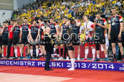  27.04.2014 BELCHATOW<br /><br />SIATKOWKA PLUS LIGA 2013/2014 MEN VOLLEYBALL POLAND POLISH PLUSLIGA LEAGUE SEASON 2013/2014 RUNDA PLAY-OFF FINAL - MECZ NR 3<br /><br />MECZ PGE SKRA BELCHATOW - ASSECO RESOVIA<br /><br />N/Z ZDJECIE GRUPOWE GRUPOWKA ASSECO RESOVIA RZESZOW<br /><br /> 