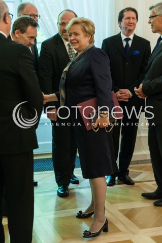  30.04.2014 WARSZAWA <br />UROCZYSTOSC POWOLANIA PIERWSZEGO PREZESA SADU NAJWYZSZEGO W BELWEDERZE<br />N/Z PREZES SN MALGORZATA GERSDORF  <br /> 