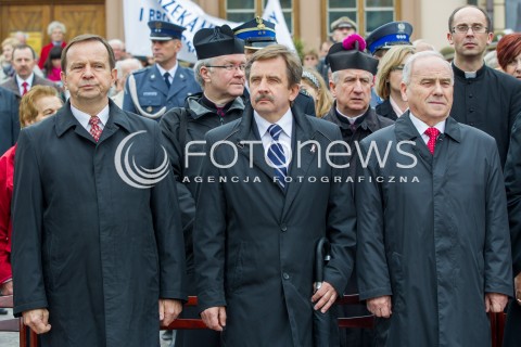  03.05.2014 RZESZOW <br />UROCZYSTOSCI PATRIOTYCZNE Z OKAZJI SWIETA 3 MAJA W RZESZOWIE<br />N/Z WLADYSLAW ORTYL WOJCIECH BUCZAK ANDRZEJ SZLACHTA<br /> 