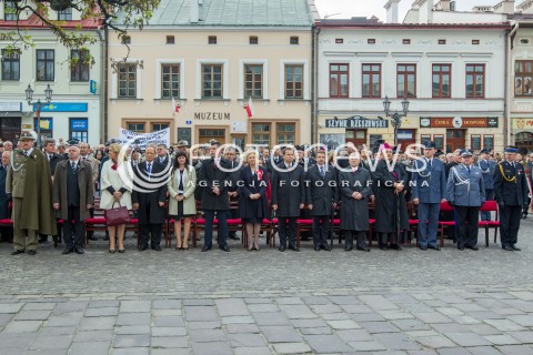  03.05.2014 RZESZOW <br />UROCZYSTOSCI PATRIOTYCZNE Z OKAZJI SWIETA 3 MAJA W RZESZOWIE<br />N/Z ELZBIETA LUKACIJEWSKA MALGORZATA CHOMYCZ SMIGIELSKA TOMASZ KAMINSKI WLADYSLAW ORTYL BISKUP EDWARD BIALOGLOWSKI ANDRZEJ SZLACHTA KRYSTYNA SKOWRONSKA<br /> 