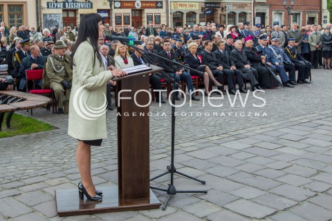  03.05.2014 RZESZOW <br />UROCZYSTOSCI PATRIOTYCZNE Z OKAZJI SWIETA 3 MAJA W RZESZOWIE<br />N/Z MALGORZATA CHOMYCZ - SMIGIELSKA<br /> 