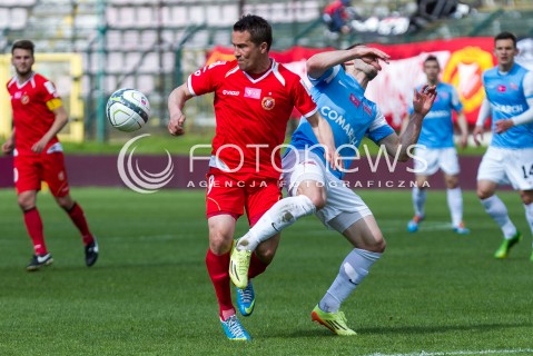  04.05.2014 LODZ <br />
PILKA NOZNA POLSKA POLISH T-MOBILE EKSTRAKLASA GRUPA SPADKOWA SEZON SEASON 2013/2014 FOOTBALL WIDZEW LODZ - CRACOVIA KRAKOW<br />
N/Z MARCIN KACZMAREK VLADIMIR BOLJEVIC<br />
 