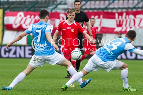  04.05.2014 LODZ <br />
PILKA NOZNA POLSKA POLISH T-MOBILE EKSTRAKLASA GRUPA SPADKOWA SEZON SEASON 2013/2014 FOOTBALL WIDZEW LODZ - CRACOVIA KRAKOW<br />
N/Z BARTLOMIEJ KASPRZAK<br />
 