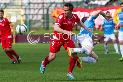  04.05.2014 LODZ <br />
PILKA NOZNA POLSKA POLISH T-MOBILE EKSTRAKLASA GRUPA SPADKOWA SEZON SEASON 2013/2014 FOOTBALL WIDZEW LODZ - CRACOVIA KRAKOW<br />
N/Z MARCIN KACZMAREK VLADIMIR BOLJEVIC<br />
 