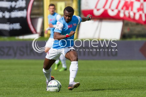  04.05.2014 LODZ <br />
PILKA NOZNA POLSKA POLISH T-MOBILE EKSTRAKLASA GRUPA SPADKOWA SEZON SEASON 2013/2014 FOOTBALL WIDZEW LODZ - CRACOVIA KRAKOW<br />
N/Z SAIDI NTIBAZONKIZA SYLWETKA<br />
 