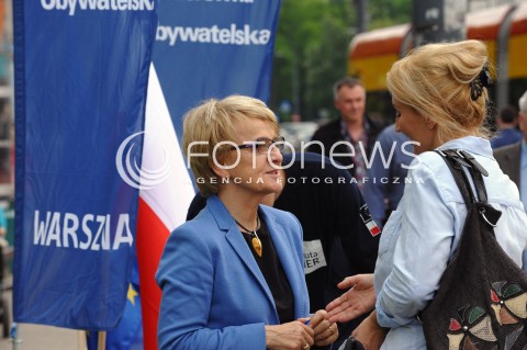 07.05.2014 WARSZAWA<br />KAMPANIA WYBORCZA DANUTY HUBNER<br />N/Z PROFESOR DANUTA HUBNER<br /> 