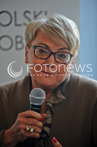  07.05.2014 WARSZAWA<br />KONFERENCJA PRASOWA KONGRESU KOBIET<br />N/Z HENRYKA BOCHNIARZ<br /> 