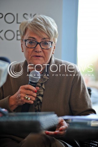  07.05.2014 WARSZAWA<br />KONFERENCJA PRASOWA KONGRESU KOBIET<br />N/Z HENRYKA BOCHNIARZ<br /> 