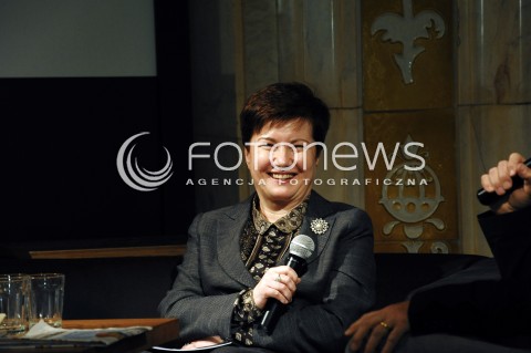  08.05.2014 WARSZAWA <br />DEBATA OD TECZY DO NIENAWISCI W STUDIOBARZE<br />N/Z PREZYDENT WARSZAWY HANNA GRONKIEWICZ WALTZ<br /> 