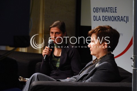 08.05.2014 WARSZAWA <br />DEBATA OD TECZY DO NIENAWISCI W STUDIOBARZE<br />N/Z PREZYDENT WARSZAWY HANNA GRONKIEWICZ WALTZ JULITA WOJCIK<br /> 