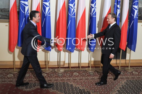  08.05.2014 WARSZAWA<br />WIZYTA SEKRETARZA GENERALNEGO NATO<br />N/Z PREMIER RP DONALD TUSK SEKRETARZ GENERALNY NATO ANDERS FOGH RASMUSSEN<br /> 