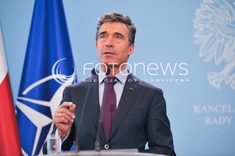  08.05.2014 WARSZAWA<br />KONFERENCJA PRASOWA SEKRETARZA GENERALNEGO NATO<br />N/Z SEKRETARZ GENERALNY NATO ANDERS FOGH RASMUSSEN<br /> 