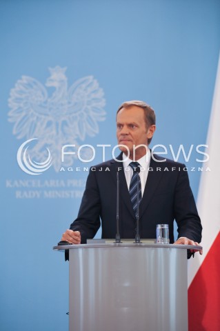  08.05.2014 WARSZAWA<br />KONFERENCJA PRASOWA SEKRETARZA GENERALNEGO NATO<br />N/Z PREMIER RP DONALD TUSK<br /> 