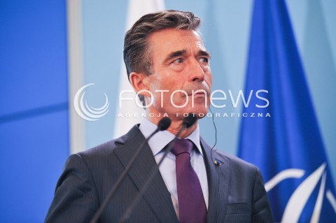  08.05.2014 WARSZAWA<br />KONFERENCJA PRASOWA SEKRETARZA GENERALNEGO NATO<br />N/Z SEKRETARZ GENERALNY NATO ANDERS FOGH RASMUSSEN<br /> 