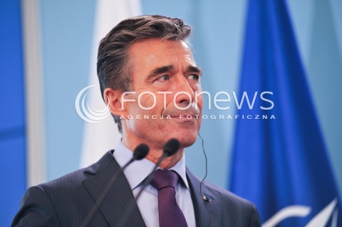  08.05.2014 WARSZAWA<br />KONFERENCJA PRASOWA SEKRETARZA GENERALNEGO NATO<br />N/Z SEKRETARZ GENERALNY NATO ANDERS FOGH RASMUSSEN<br /> 