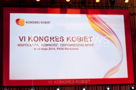  09.05.2014 WARSZAWA<br />VI KONGRES KOBIET<br />N/Z NAPIS VI KONGRES KOBIET<br /> 