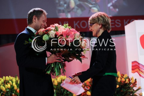  10.05.2014 WARSZAWA<br />VI KONGRES KOBIET<br />N/Z PREMIER RP DONALD TUSK DANUTA HUBNER<br /> 
