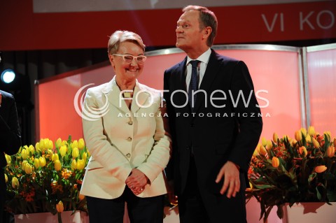  10.05.2014 WARSZAWA<br />VI KONGRES KOBIET<br />N/Z HENRYKA BOCHNIARZ PREMIER RP DONALD TUSK <br /> 