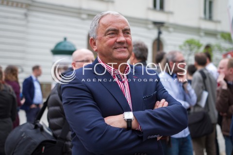  12.05.2014 LODZ <br />KONFERENCJA PRASOWA PRZED MISTRZOSTWAMI SWIATA W PILCE SIATKOWEJ MEZCZYZN FIVB <br />N/Z MIROSLAW PRZEDPELSKI - PREZES PZPS<br /> 