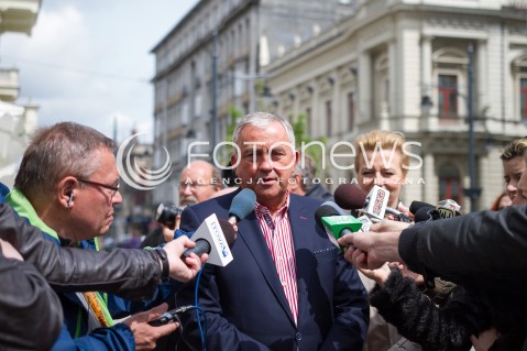  12.05.2014 LODZ <br />KONFERENCJA PRASOWA PRZED MISTRZOSTWAMI SWIATA W PILCE SIATKOWEJ MEZCZYZN FIVB <br />N/Z MIROSLAW PRZEDPELSKI - PREZES PZPS<br /> 