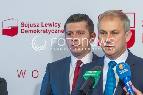  15.05.2014 RZESZOW<br />KONFERENCJA PRASOWA SLD INAUGURUJACA AKCJE 3 X TAK Z UDZIALEM POSLA GRZEGORZA NAPIERALSKIEGO<br />N/Z TOMASZ KAMINSKI GRZEGORZ NAPIERALSKI<br /> 