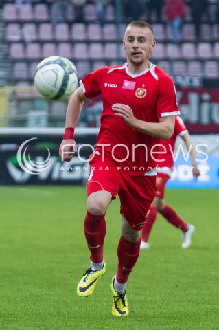  16.05.2014 LODZ <br />
PILKA NOZNA POLSKA POLISH T-MOBILE EKSTRAKLASA GRUPA SPADKOWA SEZON SEASON 2013/2014 FOOTBALL WIDZEW LODZ - JAGIELLONIA BIALYSTOK<br />
N/Z RAFAL AUGUSTYNIAK SYLWETKA<br />
 