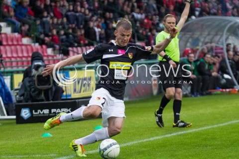  16.05.2014 LODZ <br />
PILKA NOZNA POLSKA POLISH T-MOBILE EKSTRAKLASA GRUPA SPADKOWA SEZON SEASON 2013/2014 FOOTBALL WIDZEW LODZ - JAGIELLONIA BIALYSTOK<br />
N/Z FILIP MODELSKI SYLWETKA<br />
 