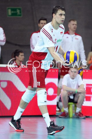  16.05.2014 WROCLAW <br />SIATKOWKA MEZCZYZN <br />TURNIEJ KWALIFIKACYJNY DO MISTRZOSTW EUROPY 2015<br />2015 FIVB WORLD CHAMPIONSHIP - EUROPEAN QUALIFICATION MEN <br />MECZ POLSKA - LOTWA ( POLAND - LATVIA ) <br />N/Z FABIAN DRZYZGA SYLWETKA <br /> 