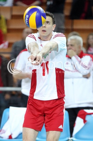  16.05.2014 WROCLAW <br />SIATKOWKA MEZCZYZN <br />TURNIEJ KWALIFIKACYJNY DO MISTRZOSTW EUROPY 2015<br />2015 FIVB WORLD CHAMPIONSHIP - EUROPEAN QUALIFICATION MEN <br />MECZ POLSKA - LOTWA ( POLAND - LATVIA ) <br />N/Z MARIUSZ WLAZLY SYLWETKA <br /> 