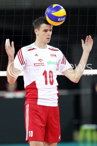  16.05.2014 WROCLAW <br />SIATKOWKA MEZCZYZN <br />TURNIEJ KWALIFIKACYJNY DO MISTRZOSTW EUROPY 2015<br />2015 FIVB WORLD CHAMPIONSHIP - EUROPEAN QUALIFICATION MEN <br />MECZ POLSKA - LOTWA ( POLAND - LATVIA ) <br />N/Z MARIUSZ WLAZLY SYLWETKA <br /> 